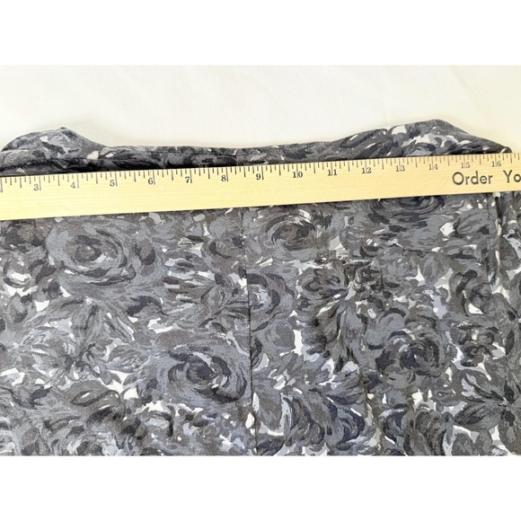 Loft Womens Grey Floral Abstract Print Cowl Neck Long Sleeve Maxi Dress - Picture 8 of 8